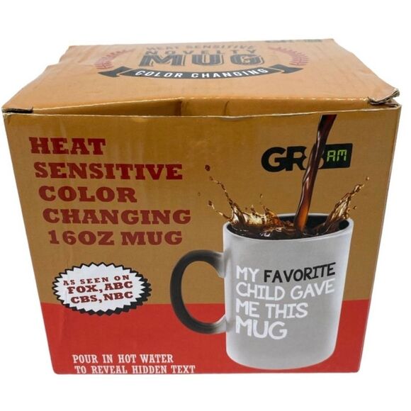 Heat Changing Ceramic Mug for Dad 16oz "MY FAVORITE CHILD GAVE ME THIS MUG ..." - Picture 4 of 6